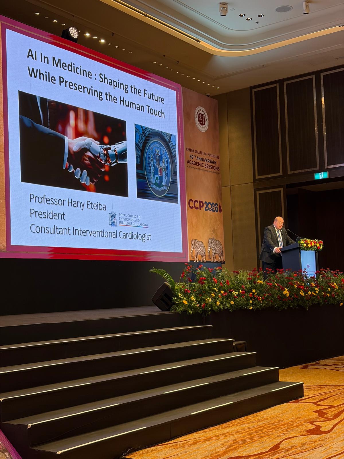 President Professor Hany Eteiba delivers keynote speech AI in Medicine: Shaping the future while preserving the Human Touch